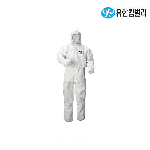 유한킴벌리 크린가드 A30 원피스 백색 보호복 후드타입(대형/특대형),공업사스토어